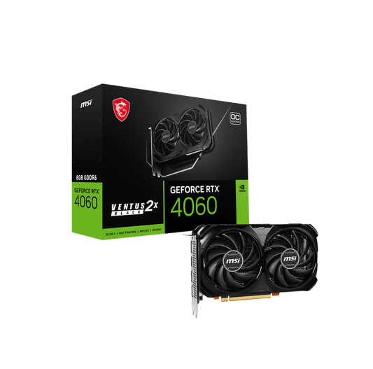 Tarjeta de video MSI GeForce RTX 4060 VENTUS 2X BLACK 8G OC, 8GB GDDR6