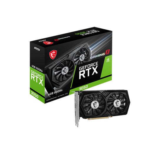 Tarjeta de video MSI GeForce RTX 3050 GAMING X 6G, 6GB GDDR6