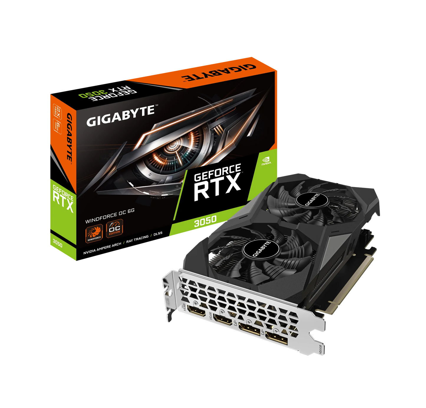 Tarjeta de video Gigabyte GeForce RTX 3050 WINDFORCE OC 6G, 6GB GDDR6