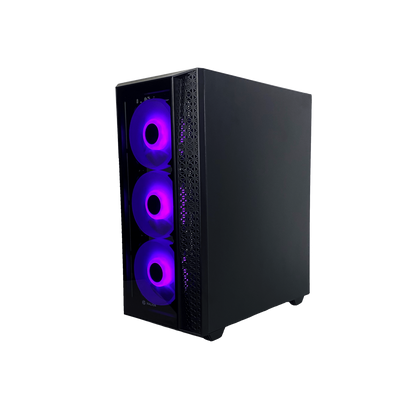 CASE GAMER HALION TORNADO E06 NEGRO 4 FAN RGB C/FUENTE REAL 600W