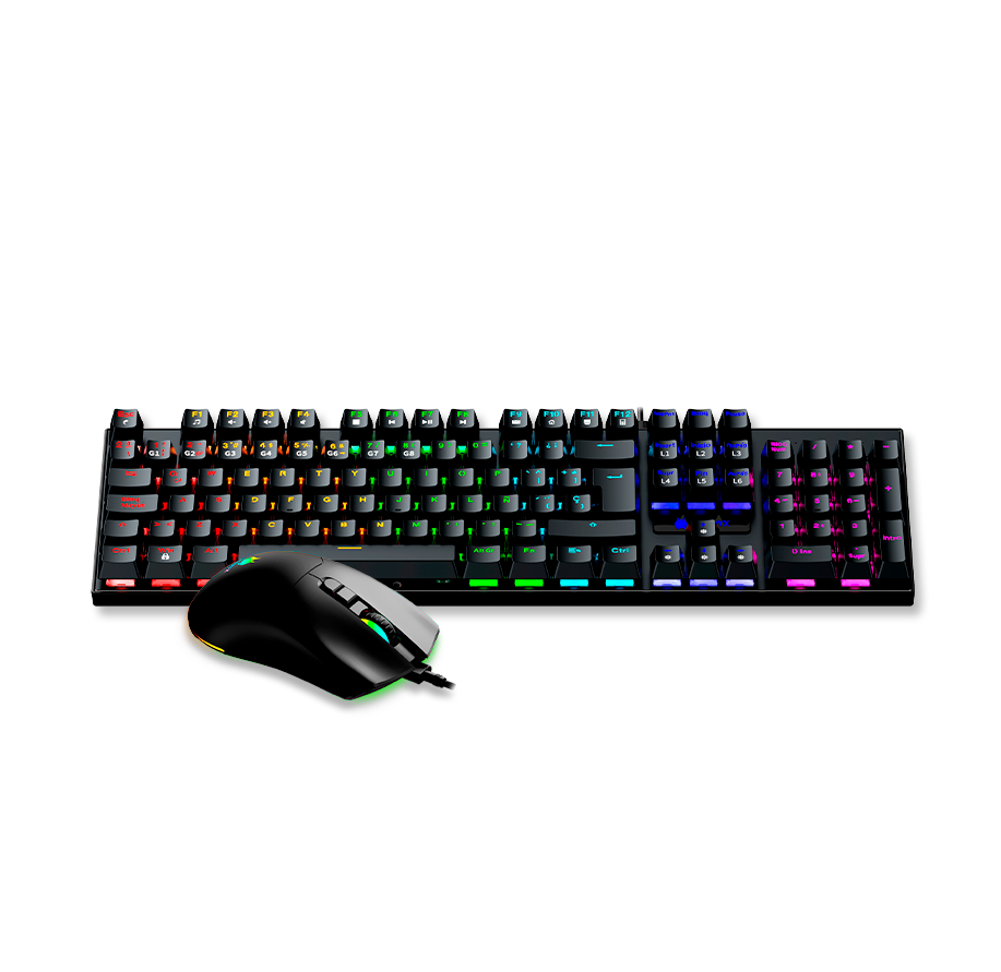 Kit Antryx GC-3100 Teclado mecanico + Mouse RGB BLACK