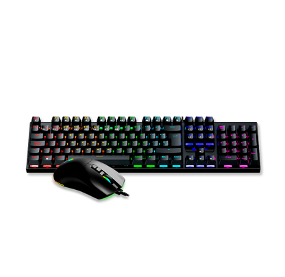 Kit Antryx GC-3100 Teclado mecanico + Mouse RGB BLACK