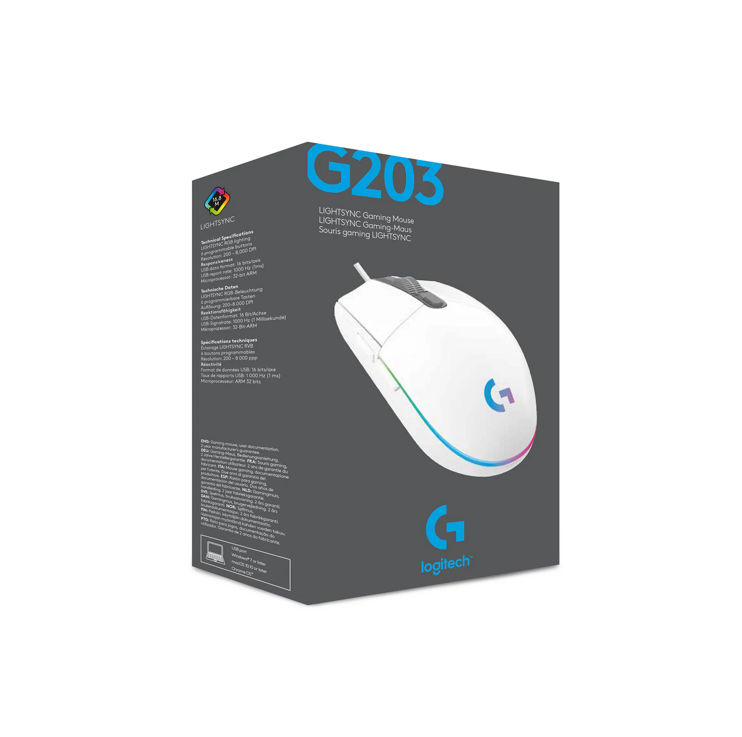 Mouse Logitech G203 White