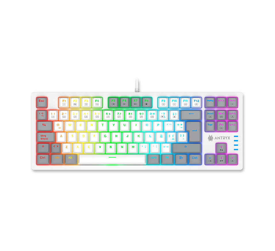 TECLADO MECANICO ANTRYX MK840L WHITE