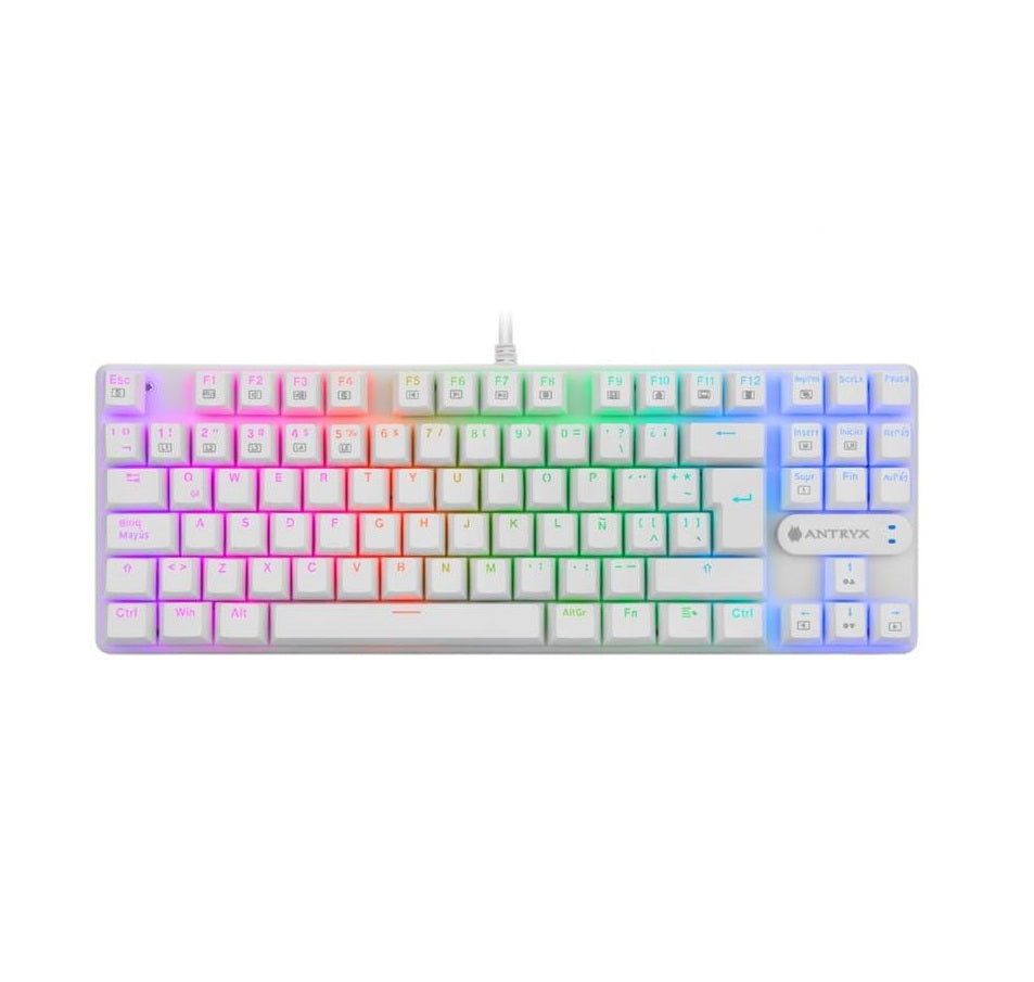 Teclado mecanico Antryx MK830 WHITE TKL SWITCH RED