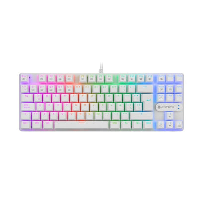 Teclado mecanico Antryx MK830 WHITE TKL SWITCH RED