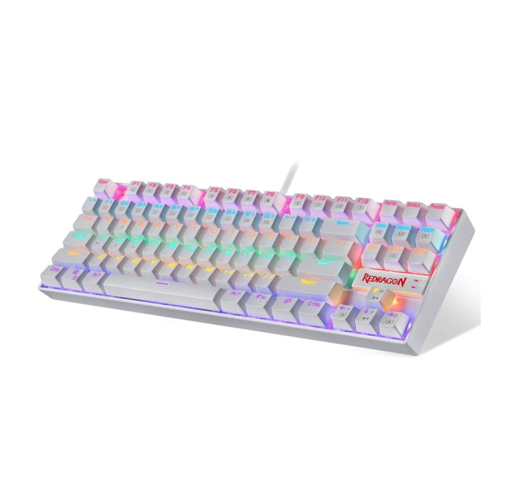 TECLADO MECANICO REDRAGON KUMARA Rainbow, Spanish K552W-KR-SP WHITE