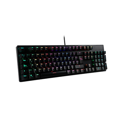 TECLADO MECANICO TE-4152 MULTIMEDIA RGB, 105 TECLAS, USB.