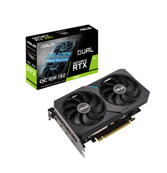 Tarjeta de video ASUS Dual GeForce RTX 3060 V2 OC Edition, 12GB GDDR6